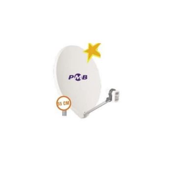 Antenne Parabolique - PMB - 140973 - 55 cm - Antenne + LNB - Couleur Blanc