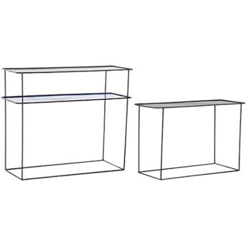 Console - DKD HOME DECOR - Bleu/Noir - Métal - 70x27x45 cm - Design Contemporain