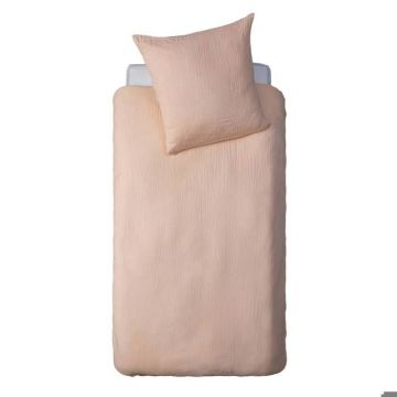 Parure de lit "Lili" en gaze de coton 140x200cm - Rose - Atmosphera createur d'interieur