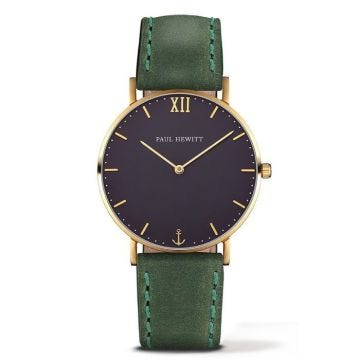 Montre Femme Paul Hewitt PH-SA-G-ST-B-12M - Paul Hewitt - Quartz - Alphanumérique - Adulte - Noir - Cuir