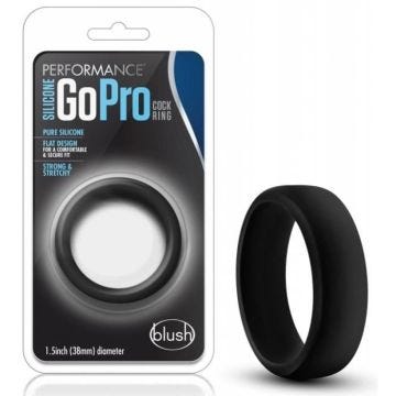 Anneau pour pénis - Blush - Performance - Silicone - Noir - 38 mm extensible