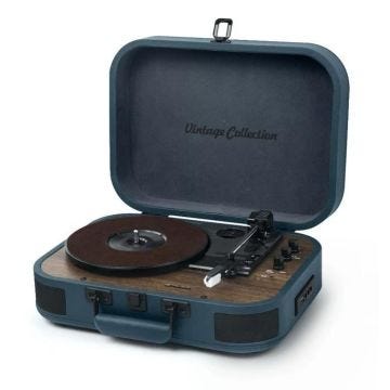 Muse MT-201 OB - Tourne-disque 3 vitesses (33, 45, 78 tours) - Bluetooth 4.0 - Enceintes intégrées - Port USB - RCA/AUX - Sortie cas