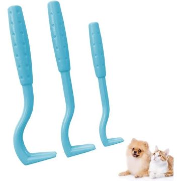 Tire-tiques sans douleur , Pince crochets à Tiques [3 Pièces] Chiens, Chats , animaux et humains - BLEU