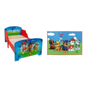 PAT'PATROUILLE - Lot lit bebe / enfant avec sommier + tapis
