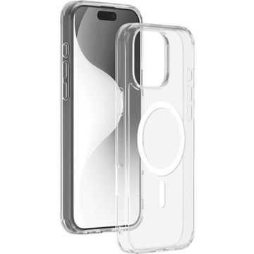 Coque hybride BigBen Connected compatible MagSafe pour iPhone 16 Pro Max Transparent