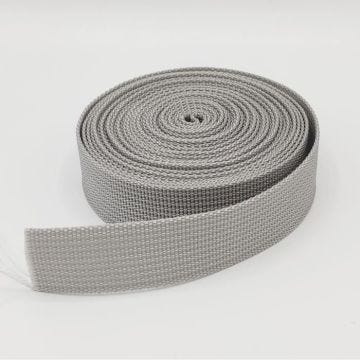 Sangle Polypropylène 25mm gris pour Sacs à Dos Main Couture Anse Accessoires Lunch Bag rouleau de 10 mètres