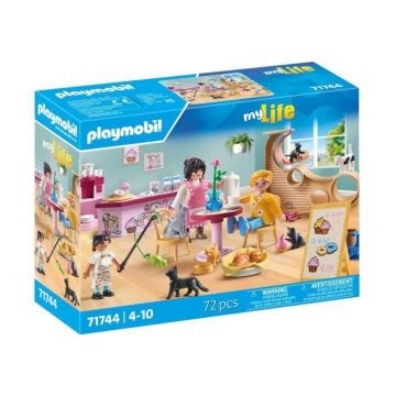 PLAYMOBIL 71744 Bar à chats avec 6 chats et personnages