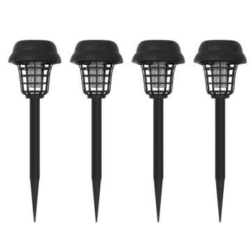 ANTI-MOUSTIQUE,4 pcs--Lampe solaire anti moustiques, imperméable, répulsif anti insectes, piège à mouches pour jardin extérieur