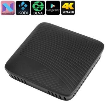 Android Tv Box 4K Android 7.1 Octa Core 2Go Ram Wifi Dual Band Airplay Miracast +SD 32Go - YONIS Noir