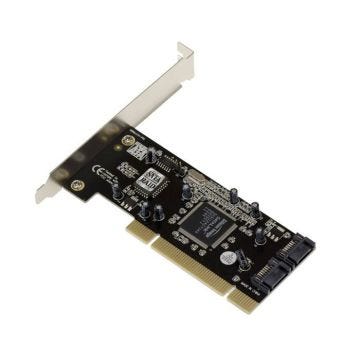Carte contrôleur PCI vers SATA 2 ports indépendants ou en RAID 0,1 avec Chipset SILICON IMAGE SIL3112