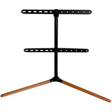 Support de Table - TM ELECTRON - 49" à 70" - Bois Massif - Marron - Meuble AV