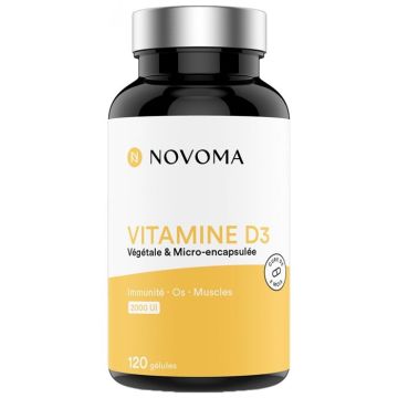 Novoma - Vitamine D3 1000 UI - 120 Gélules