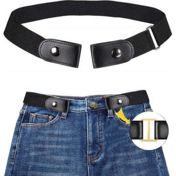 Ceinture Extensible Sans Boucle Pour Les Femmes/hommes, Mode Respirer Confortablement Ceinture Élastique