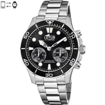 Montre Lotus Hybrid Connected Acier Cadran et lunette noirs 18800/2