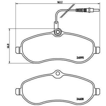 BREMBO Kit de Plaquettes de frein P61096 - 4 pièces
