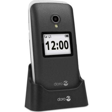 Téléphone mobile Doro 2424 - Clapet - 6,1 cm (2.4") - 3 MP - Bluetooth - 800 mAh - Gris, Argent