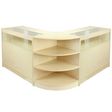 Comptoirs de Magasin Libra B1200 et LM60 d'Érable - MonsterShop - Ensemble de comptoirs attrayante pour magasin