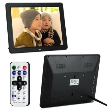 Cadre Photo Numérique 12 Pouces Écran LCD Lecteur Vidéo Musique USB Carte SD Mmc YONIS