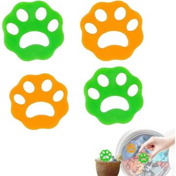 Vêtements Épilateur pour Machine à Laver,4 Pet Fourrure Catcher Réutilisables épilateurs à Poils d'animaux Les Débris de Attrape