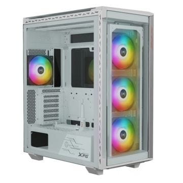 Armoire Gamer - XPG - BATTLECRUISER II - E-ATX - 4 Ventilateurs ARGB - Verre Trempé Blanc