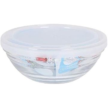 Bol Freshbox - BigBuy Home - 23 cm - Transparent - Avec couvercle - Multicolore