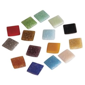 Pierres de mosaïque - ARTDECOR - 1x1cm - 1300 pièces - Sceau 1kg - Couleurs assorties