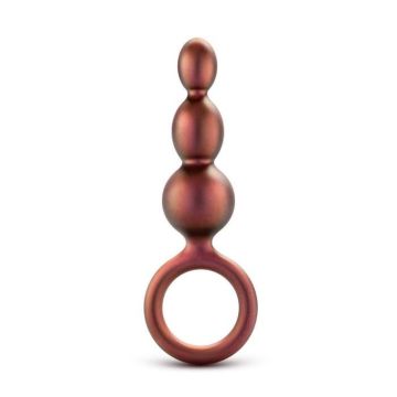 Plug anal - Anal Adventures - Beaded Loop - Cuivre - 5 tourbillons - Silicone Puria