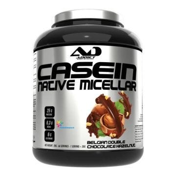 Caséine Addict Sport Nutrition - Caséine Micellaire Native - Belgian Double Chocolate Hazelnut 2000g Caséine Addict Sport Nutrition - Caséine Micellaire Native - Belgian Double Chocolate Hazelnut 2000g