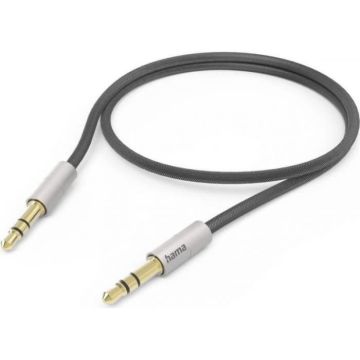 Hama AluLine Audio-Kabel 0,5 m 3.5mm Schwarz - Silber () - 00201525