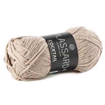 Fil d'été recyclé Cocktail Beige 80 - PLASSARD - Laine naturelle - N° aiguille 4 - 1 pelote