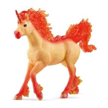 Figurine Étalon licorne de feu élementa, crinière et queue transparentes, Pour enfants dès 4 ans, Schleich 70756 Bayala