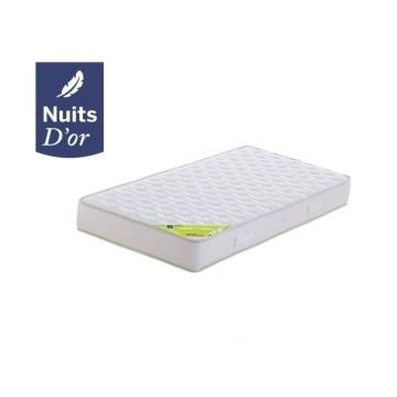 Nuits d'or Matelas Densité 35 Kg/m3 - Hauteur 21 Cm - Soutien Souple - Orthopédique (160x200)