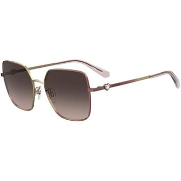Lunettes de soleil - LOVE MOSCHINO - MOL075/S - Rose Gold - Gris - Métal