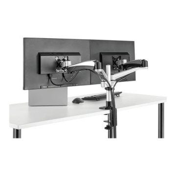 Support de bureau - STARTECH - ARMDUAL30 - Bras articulés - Empilable - Réglage de hauteur
