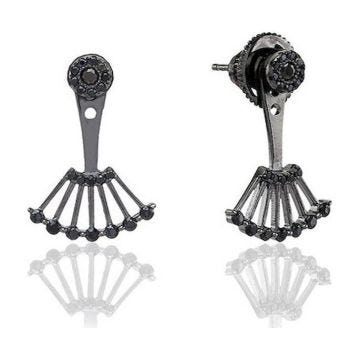 Sif Jakobs Ear Jacket Collection Ravenna Due Silver SJ-E0741-BK-BK
