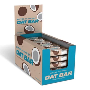 Barres énergétiques Scitec Nutrition - Oat Bar - Coconut Boite de 20