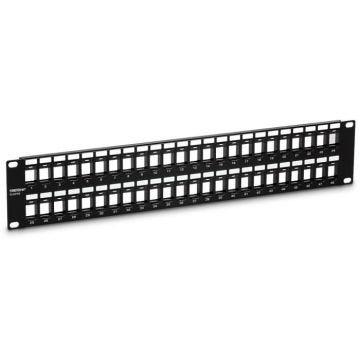 Panneau de brassage Keystone 24 ports Trendnet TC-KP48 - Noir