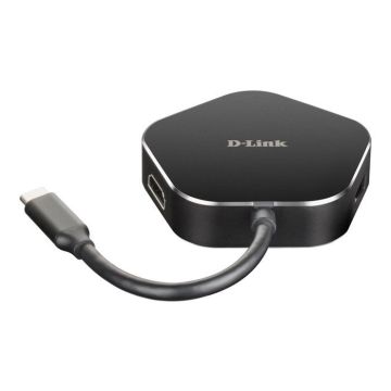 Hub USB-C - D-Link - DUB-M420 - 4-en-1 - HDMI 4K - Chargement 60W - 4 Ports