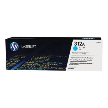 Cartouche de toner HP LaserJet 312A - Cyan (CF381A) - LaserJet - Pack de 1 - Jusqu'à 2700 pages ISO/IEC 19798