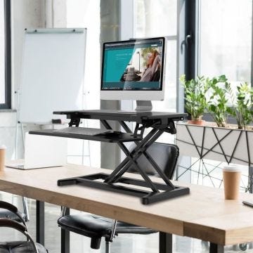 Poste de Travail Assis-Debout Ergo Desk 2, Noir
