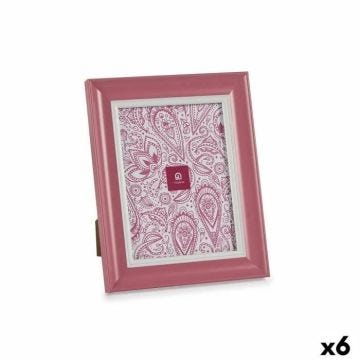 cadre photo verre rose plastique (6 unités)