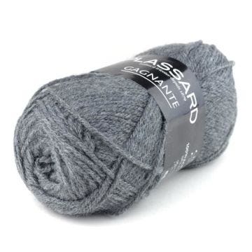 Laine - PLASSARD - Gagnante 012 Gris - Acrylique - N° aiguille 3 - 1 pelote