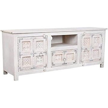 Meuble TV - DKD Home Decor - Standard - Bois - Blanc - 66x157,4x45 cm