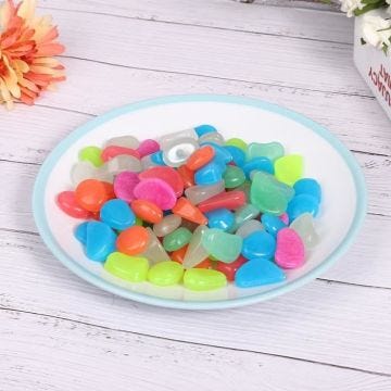 ZJCHAO Pierres brillantes Fish Tank Fluorescent Bright Galets Lumineux Pierres Lumineuses pour la Décoration d'Aquarium(Grand pack