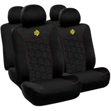 Housses de siège - MOMO - Young - Noir/Rouge - Polyester - Universelles