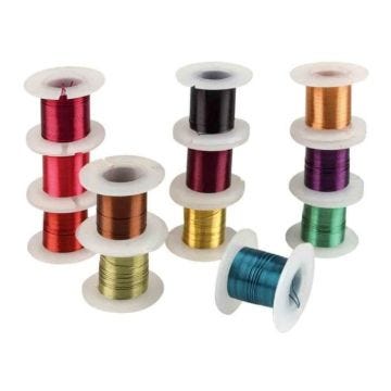Fil métal bobines assorties 0,4 mm x 3 m x 12 pcs - MegaCrea {couleur}