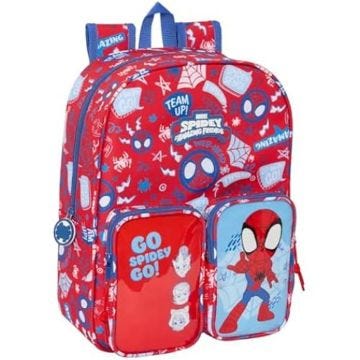 Sac à dos enfant - SAFTA - Spiderman - Adaptable au chariot - Nettoyage facile - Mixte