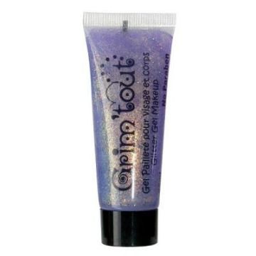 Maquillage - Gel pailleté visage Grim'tout - Tube 25 ml : Mauve - Pour Enfant - Marque GRIM TOUT