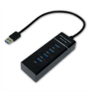 Concentrateur (hub) - MCL - Hub 4 ports USB 3.0 noir