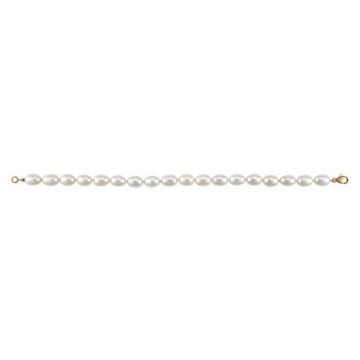 Bracelet - Brillaxis - Bracelet perles de culture olive 6/6.5 mm or jaune - Couleur de la matière:Jaune Taille/Longueur:18 cm
